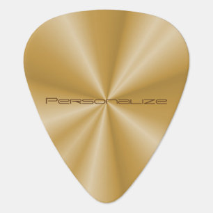 Personalise Gold Metallic Print 🎸 Plectrum