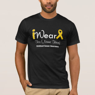 Personalise Gold Ribbon Childhood Cancer T-Shirt