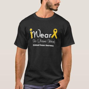 Personalise Gold Ribbon Childhood Cancer T-Shirt