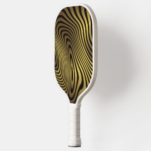 Personalise Golden Marble Background Zebra Texture Pickleball Paddle