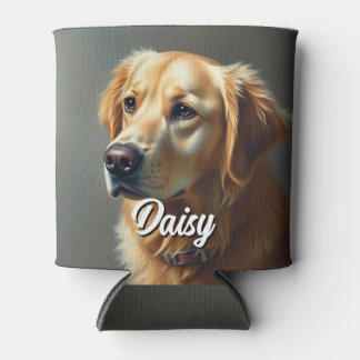 Personalise Golden Retriever Can Cooler