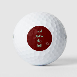 Personalise Golf Balls