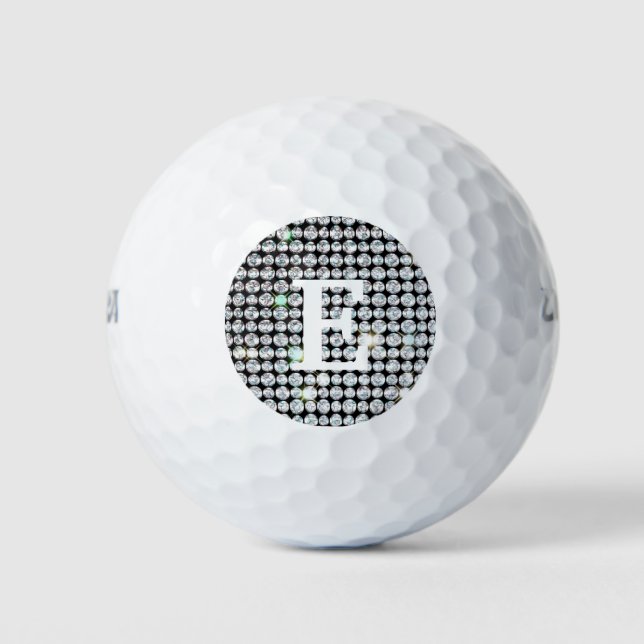 Personalise Golf Balls, white Diamond Balls (Front)