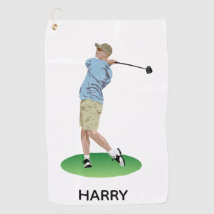 Personalise, Golfer. Golf Towel