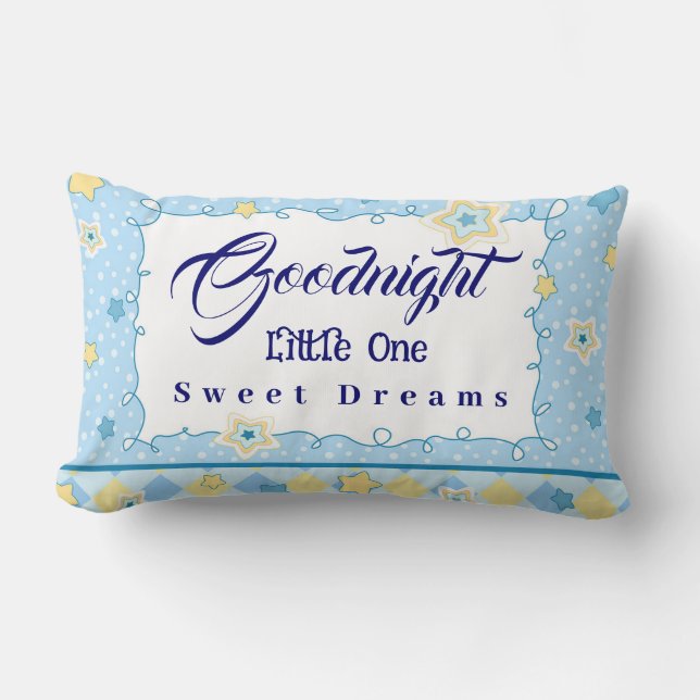 Personalise Goodnight Little One Sweet Dreams Lumbar Cushion (Front)