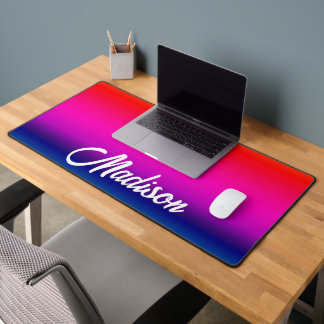 Personalise Gradient Colour Sunset Blend Your Name Desk Mat