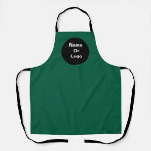 Personalise Green Logo Apron