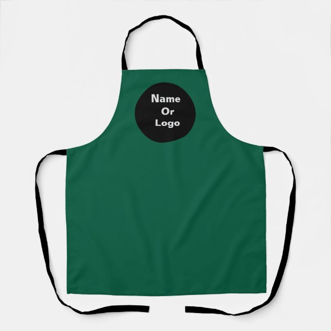 Personalise Green Logo  Apron (Front)