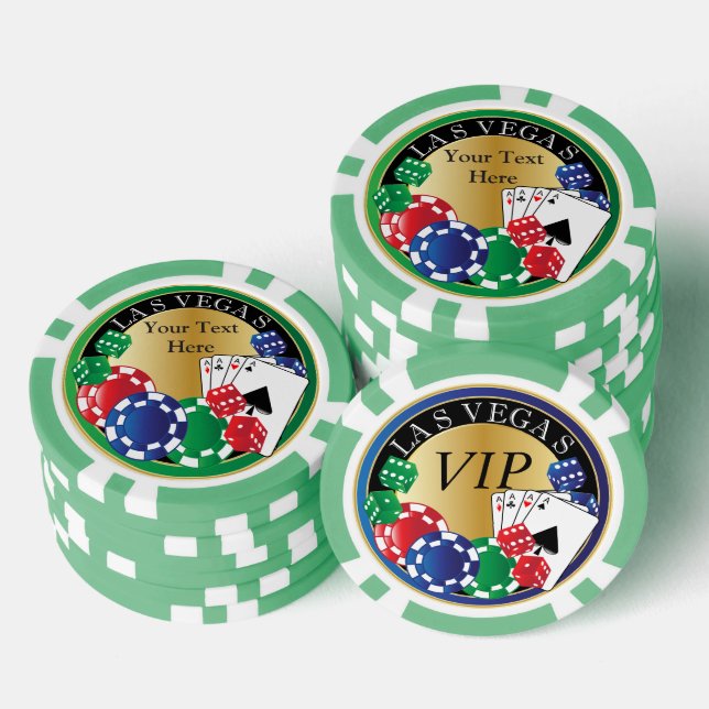 Personalise Green Poker Night Poker Chips (Stack)