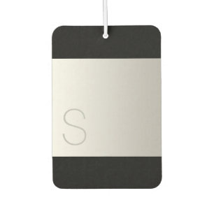 Personalise Grey Monogram on Silver Gradation, Bk Car Air Freshener