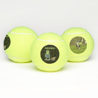Personalise Halloween Frankenwalk Funny  Dog Tennis Balls