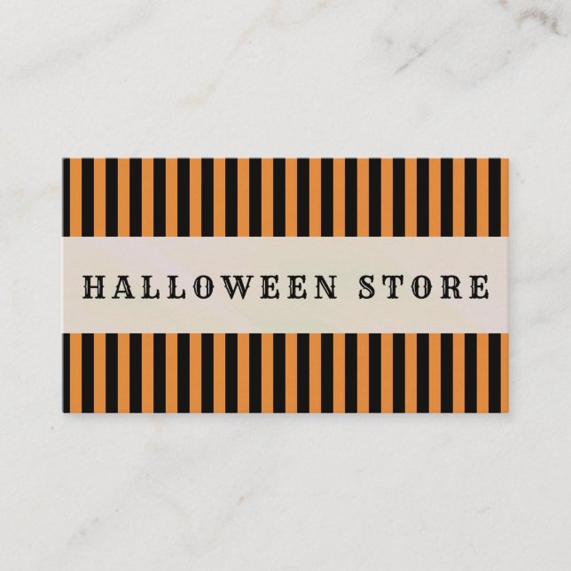 Personalise Halloween Store Pumpkin Patch Business Card (Front)
