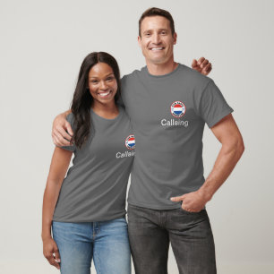 Personalise Ham Radio Operator Nederland flag  T-Shirt