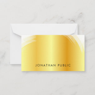 Personalise Hand Script Monogram Elegant Faux Gold Card