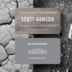 Personalise Handyman Construction Woodwork Business Card