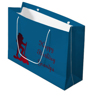Personalise Happy Birthday Grandpa Large Gift Bag