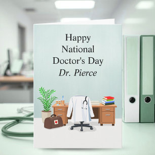 Personalise Happy Doctor's Day Doctor Office Card
