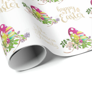 Personalise Happy Easter Wrapping Paper