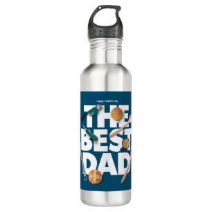 Personalise Happy Father's Day   The Best Dad-Dark 710 Ml Water Bottle
