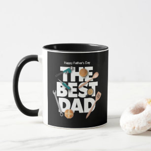 Personalise Happy Father's Day The Best Dad-Dark Mug