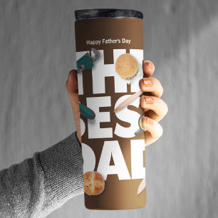 Personalise Happy Father's Day   The Best Dad-Dark Thermal Tumbler