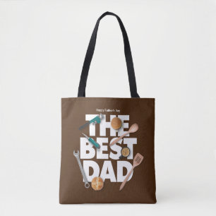 Personalise Happy Father's Day The Best Dad-Dark Tote Bag