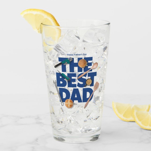 Personalise Happy Father's Day | The Best Dad Glass (Front Ice)