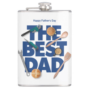 Personalise Happy Father's Day   The Best Dad Hip Flask