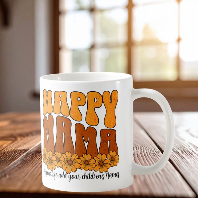 Personalise Happy Mama Browns Coffee Mug (Creator Uploaded)