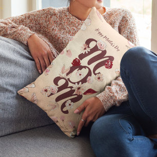 Personalise Happy Mother's Day Mum Lumbar Cushion