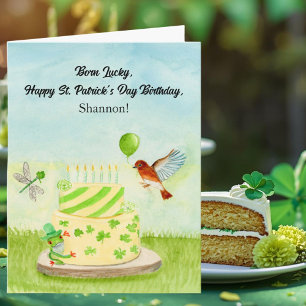 Personalise Happy St Patricks Day Birthday Card