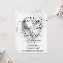 Personalise: Heart Feathers Wedding