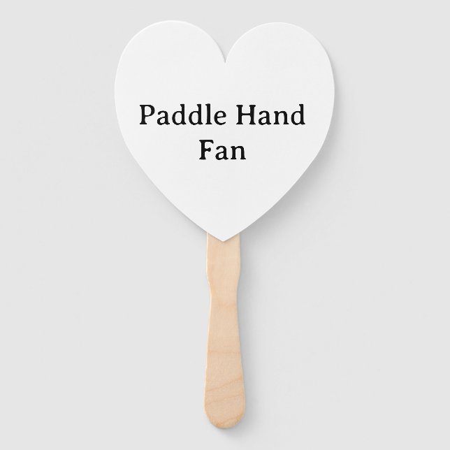 personalise  Heart Paddle Hand Fan (Front)