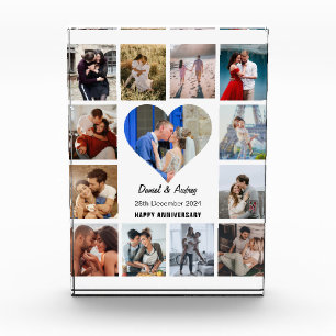 Personalise Heart Photo Collage Anniversary Gift