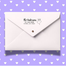 Personalise Heart Script Return Address 