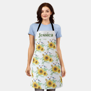 Personalise Hello The Spring Sunflower Apron