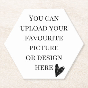 Personalise Hexagon Paper Coaster