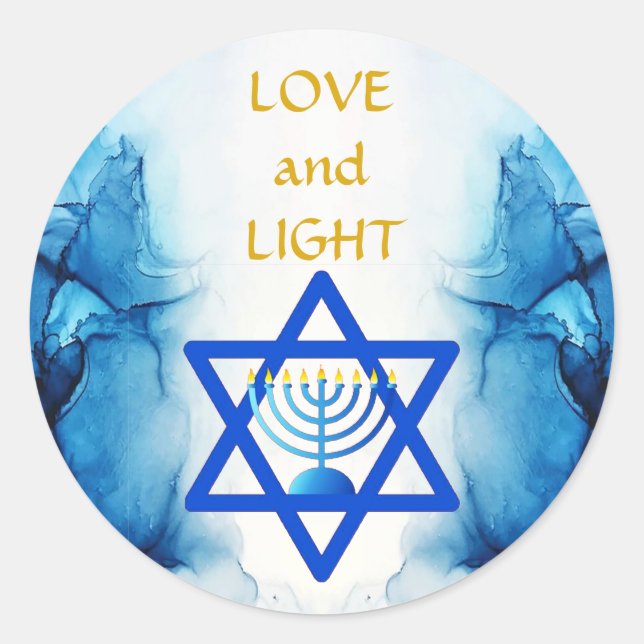 Personalise Holiday LOVE AND LIGHT Gift Stickers (Front)