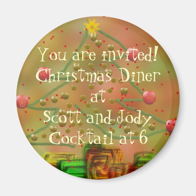 Personalise Holidays Invitation Magnet - Invite (Front)