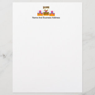 Personalise Home Sweet Home Real Estate Custom Letterhead