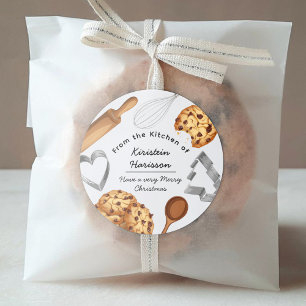 Personalise Homemade Cookie Baking Theme Classic Round Sticker