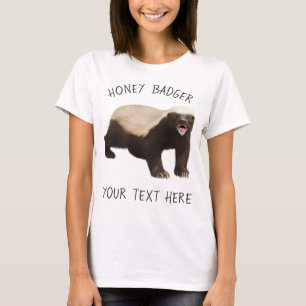 Personalise Honey Badger Funny T-Shirt