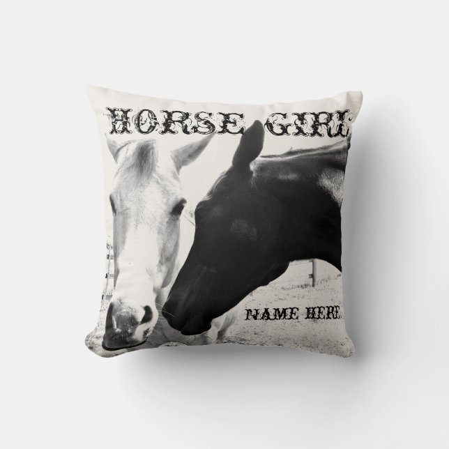 Personalise Horse Girl  Cushion (Front)