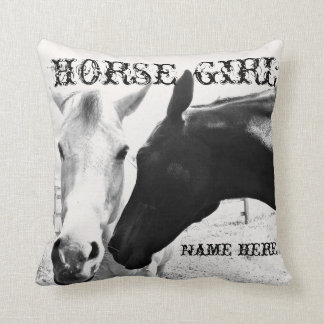 Personalise Horse Girl Cushion