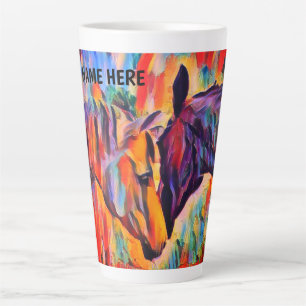 Personalise Horse lovers Latte Mug