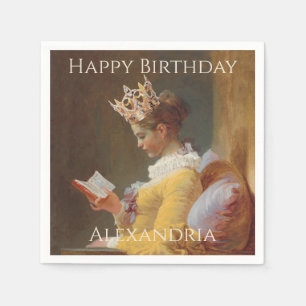 Personalise How to be a Queen Happy birthday Napkin