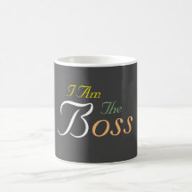 Personalise I Am The Boss Light Grey 