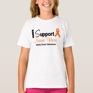 Personalise I Support Kidney Cancer Awareness T-Shirt