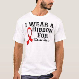 Personalise I Wear a Red Ribbon T-Shirt
