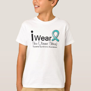 Personalise I Wear a Tourette Syndrome Ribbon T-Shirt